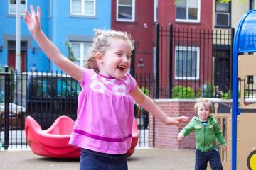 Children playing at a park