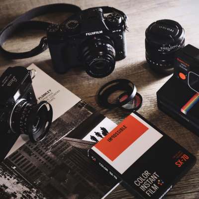 Three camera's, and extra lens, and lens filter