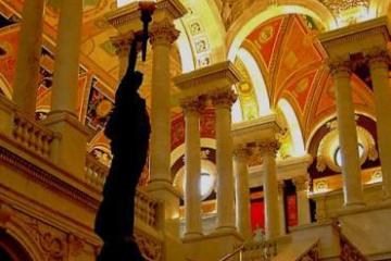 Staircase and arches in the library of congress