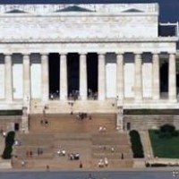 Over head view of the Lincoln Memorial