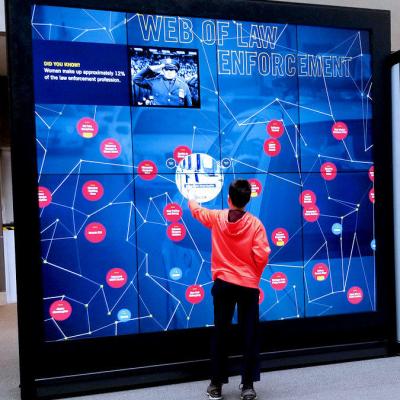 An interactive screen at the Law Enforcement Museum