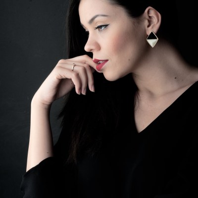 A portrait of a woman dressed in black