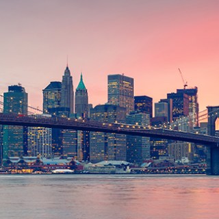 A pink sunset over london