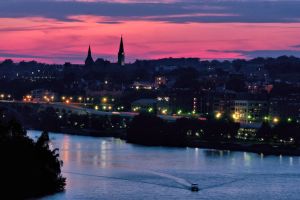 Potomac River and Georgetown at Sunset from the Kennedy Center Rooftop Terrace