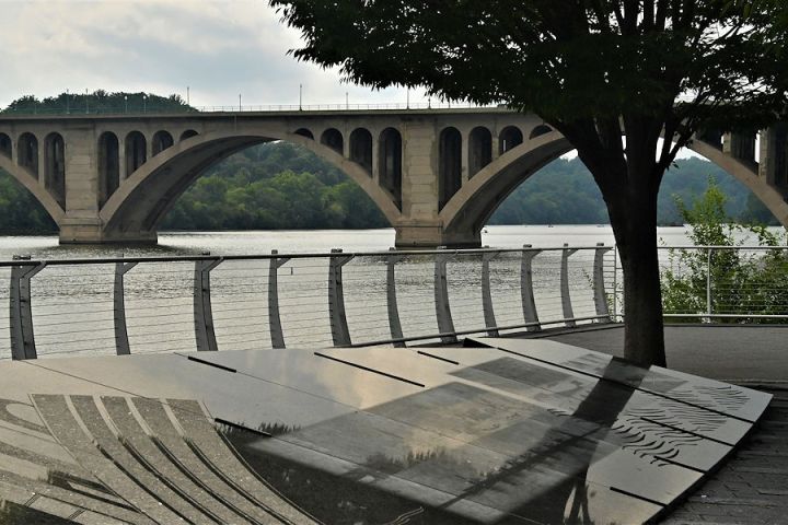 a bridge over a body of water