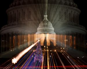 U.S. Capitol at Christmas time