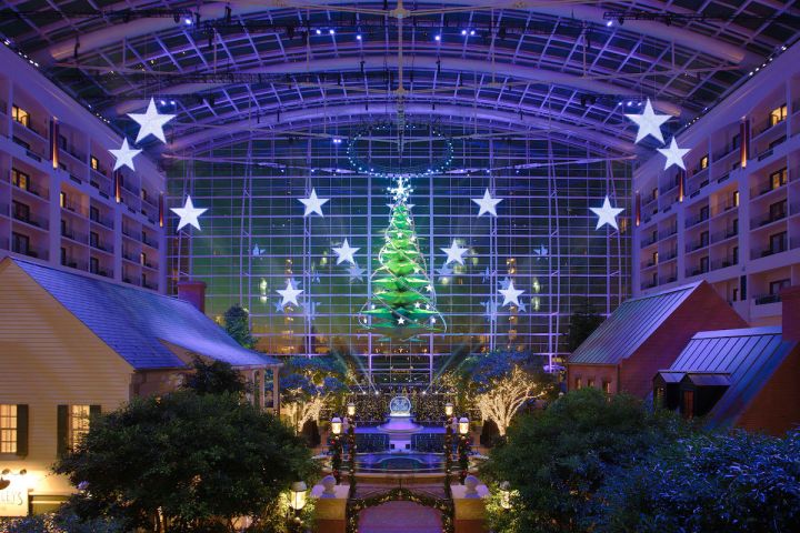 Gaylord Resort decorated for the Holidays