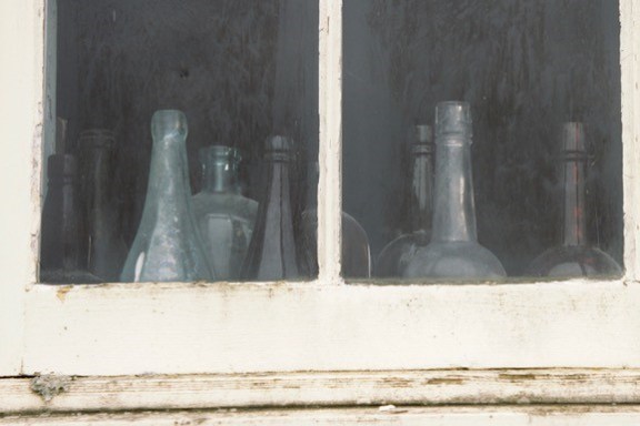 Bottles through a window, Eastern Shore, MD