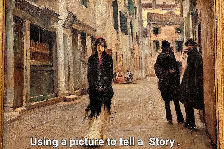 Painting at the NGA that tells a story