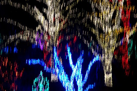 Abstract image of Christmas Lights, Meadowlark Gardens, Vienna, VA
