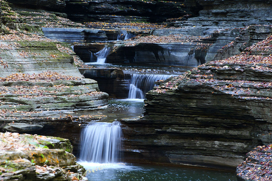 Watkins Glen State Park waterfall long daytime exposure